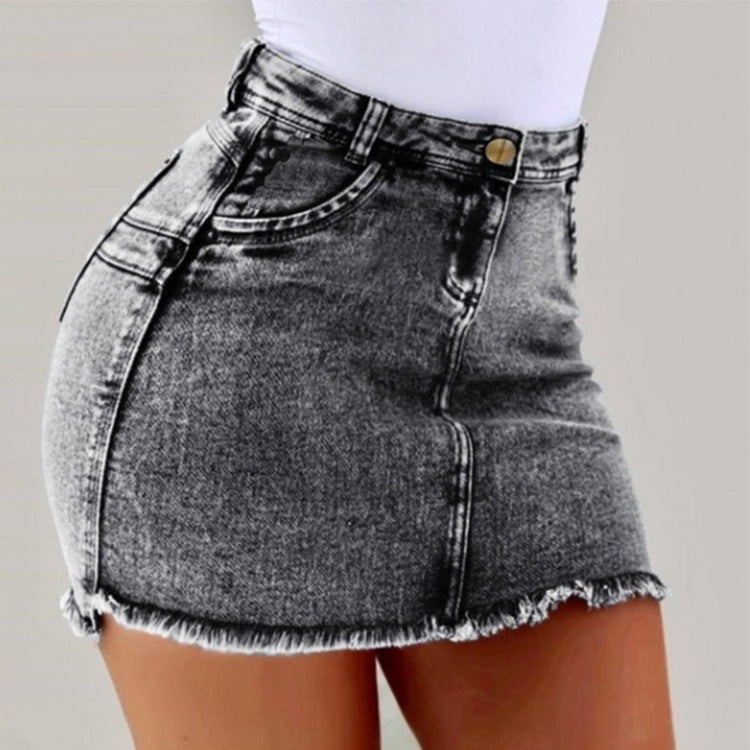 High Waist Sexy Pencil Jeans Skirt – Figurbetonter Denim-Minirock